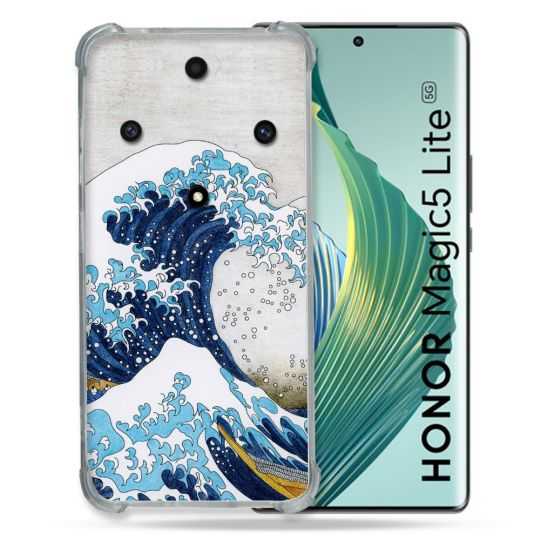 Coque Renforcée Pour Honor Magic 5 Lite Peinture La Grande Vague