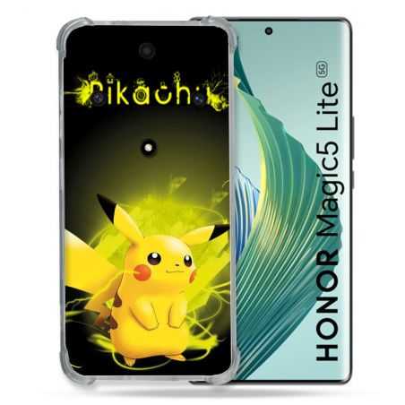 Coque Renforcée Pour Honor Magic 5 Lite Pokemon Pikachu Eclair