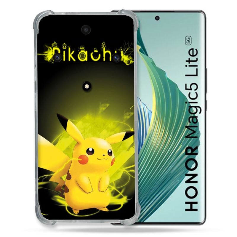 Coque Renforcée Pour Honor Magic 5 Lite Pokemon Pikachu Eclair