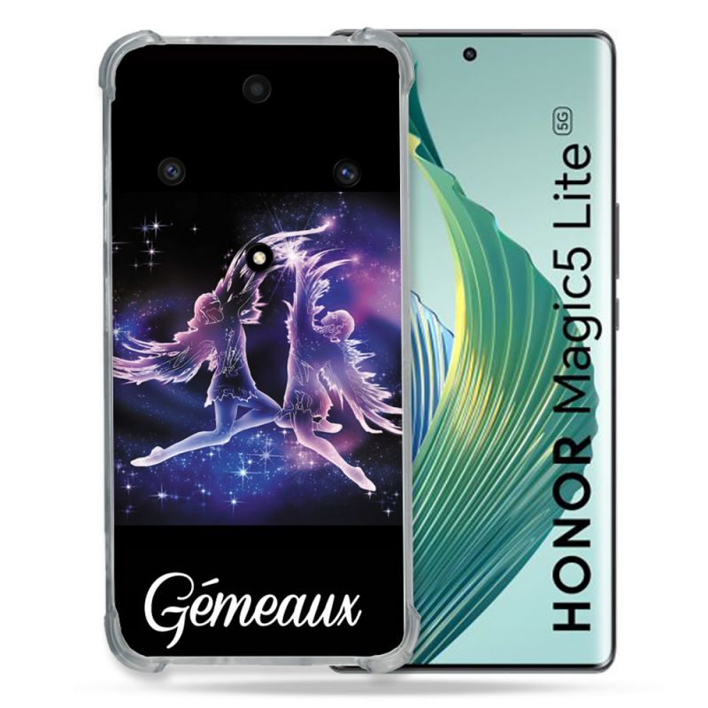 Coque Renforcée Pour Honor Magic 5 Lite Signe Zodiaque 2 Gémeaux
