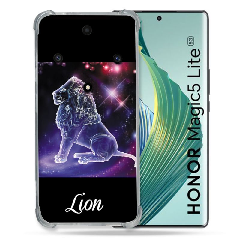 Coque Renforcée Pour Honor Magic 5 Lite Signe Zodiaque 2 Lion