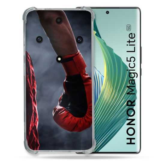 Coque Renforcée Pour Honor Magic 5 Lite Sport Boxe Gant Rouge