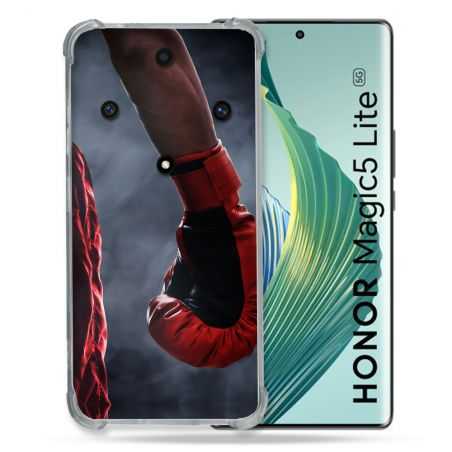 Coque Renforcée Pour Honor Magic 5 Lite Sport Boxe Gant Rouge
