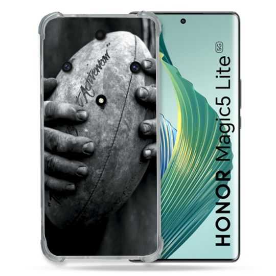 Coque Renforcée Pour Honor Magic 5 Lite Sport Rugby Ballon Vintage