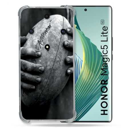 Coque Renforcée Pour Honor Magic 5 Lite Sport Rugby Ballon Vintage