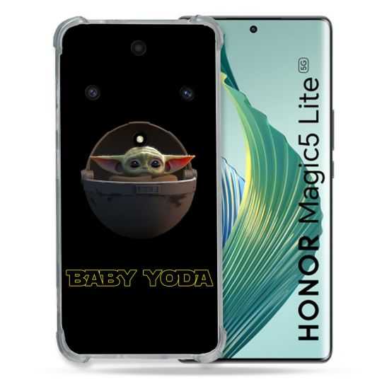 Coque Renforcée Pour Honor Magic 5 Lite Star Wars - Yoda bebe noir