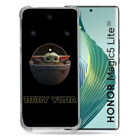 Coque Renforcée Pour Honor Magic 5 Lite Star Wars - Yoda bebe noir