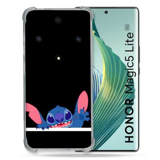 Coque Renforcée Pour Honor Magic 5 Lite Stitch Noir
