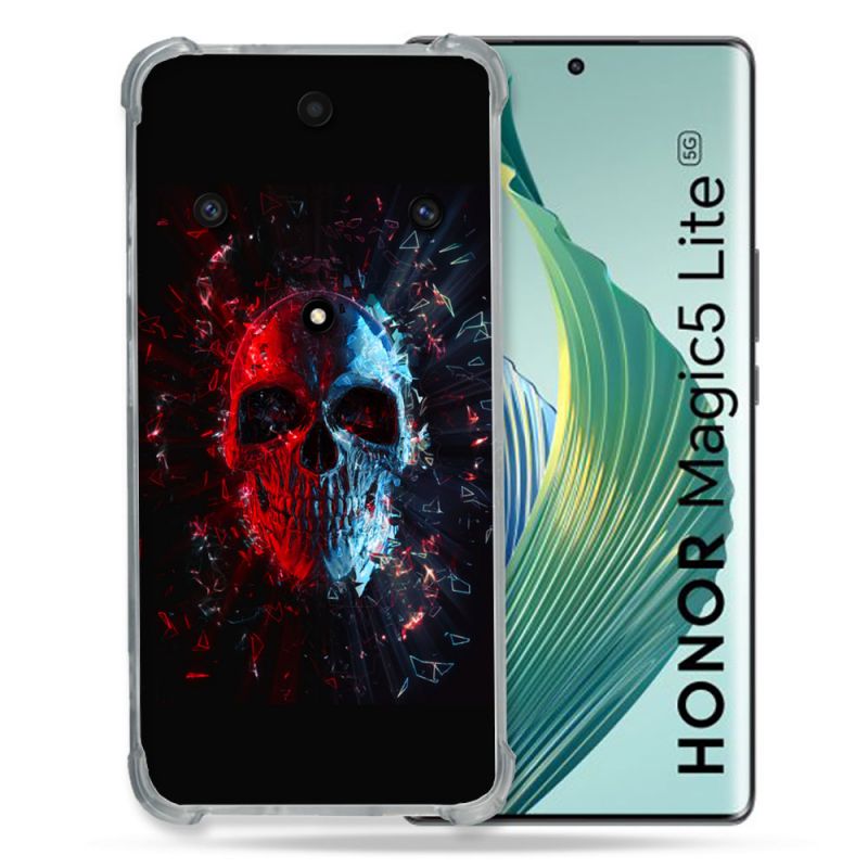 Coque Renforcée Pour Honor Magic 5 Lite Tete de Mort Deflagration