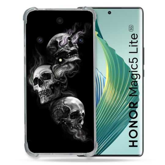Coque Renforcée Pour Honor Magic 5 Lite Tete de Mort Triple