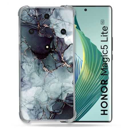 Coque Renforcée Pour Honor Magic 5 Lite Texture Marbre Gris