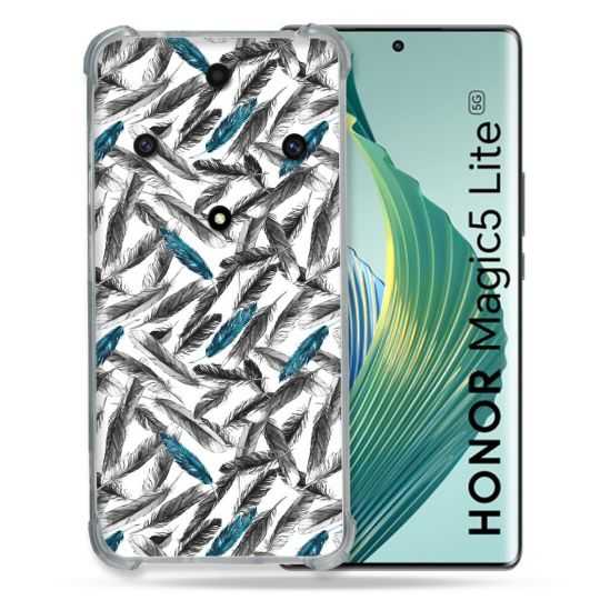 Coque Renforcée Pour Honor Magic 5 Lite Texture Plume Canard