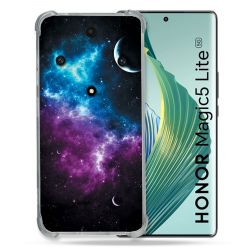 Coque Renforcée Pour Honor Magic 5 Lite Univers Bleu Violet