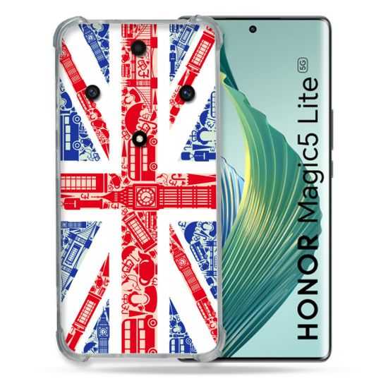 Coque Renforcée Pour Honor Magic 5 Lite Voyage Angleterre Blanc