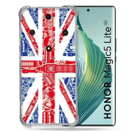 Coque Renforcée Pour Honor Magic 5 Lite Voyage Angleterre Blanc