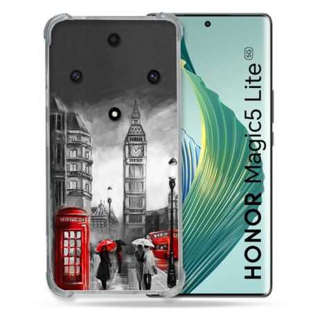 Coque Renforcée Pour Honor Magic 5 Lite Voyage Angleterre Londres Vintage