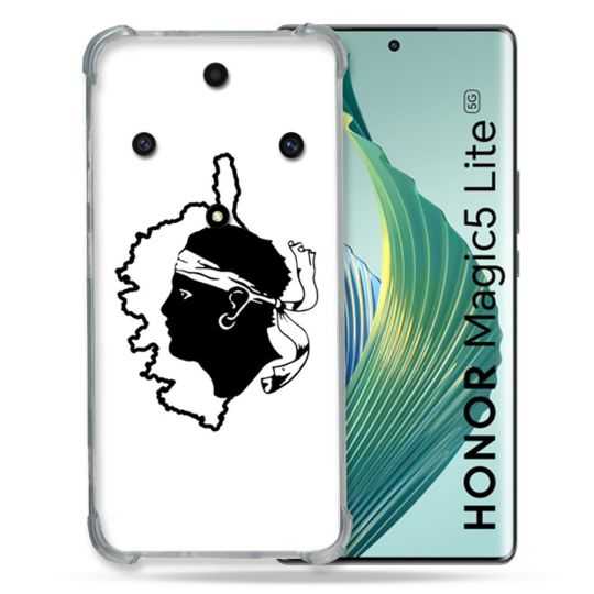 Coque Renforcée Pour Honor Magic 5 Lite Voyage Corse Blanc