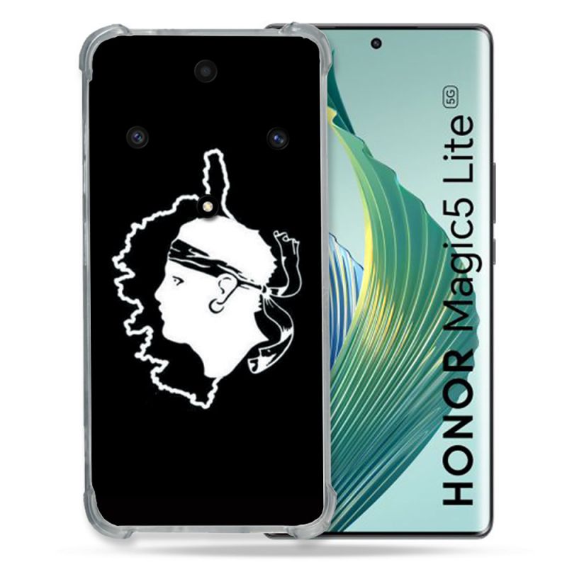 Coque Renforcée Pour Honor Magic 5 Lite Voyage Corse Noir