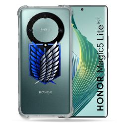 Coque Renforcée Transparente Pour Honor Magic 5 Lite Attaque Titan Logo