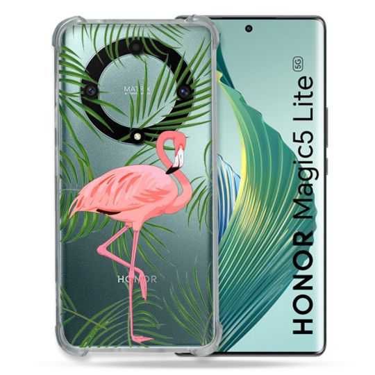 Coque Renforcée Transparente Pour Honor Magic 5 Lite Famant Rose