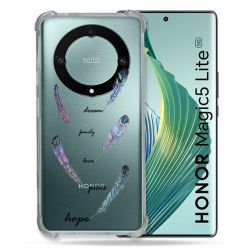 Coque Renforcée Transparente Pour Honor Magic 5 Lite Plume Couleur