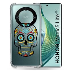 Coque Renforcée Transparente Pour Honor Magic 5 Lite Tete Mort Color
