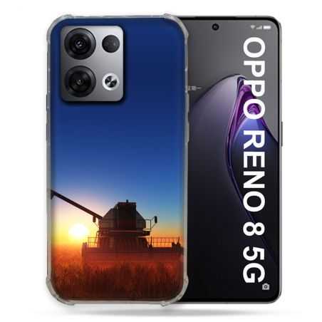 Coque Renforcée Pour Oppo Reno 8 5G Agriculture Moissonneuse Soleil