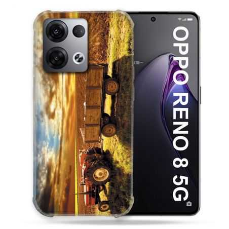 Coque Renforcée Pour Oppo Reno 8 5G Agriculture Tracteur Color