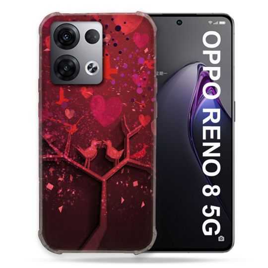 Coque Renforcée Pour Oppo Reno 8 5G Amour Arbre