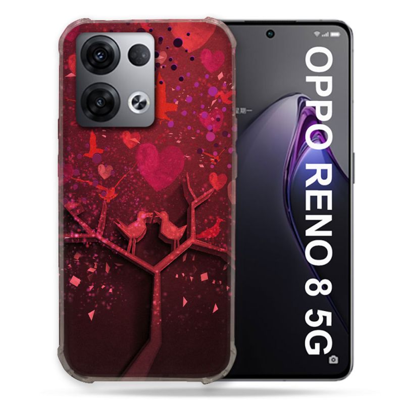 Coque Renforcée Pour Oppo Reno 8 5G Amour Arbre