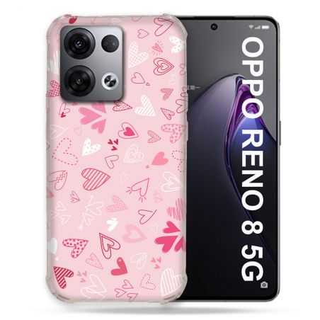 Coque Renforcée Pour Oppo Reno 8 5G Amour Ptis Coeurs