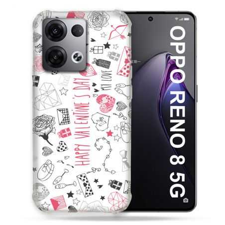 Coque Renforcée Pour Oppo Reno 8 5G Amour Valentines