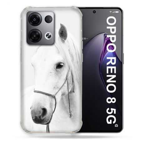 Coque Renforcée Pour Oppo Reno 8 5G Animal Cheval Cristal