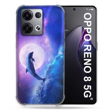 Coque Renforcée Pour Oppo Reno 8 5G Animal Dauphin Vague