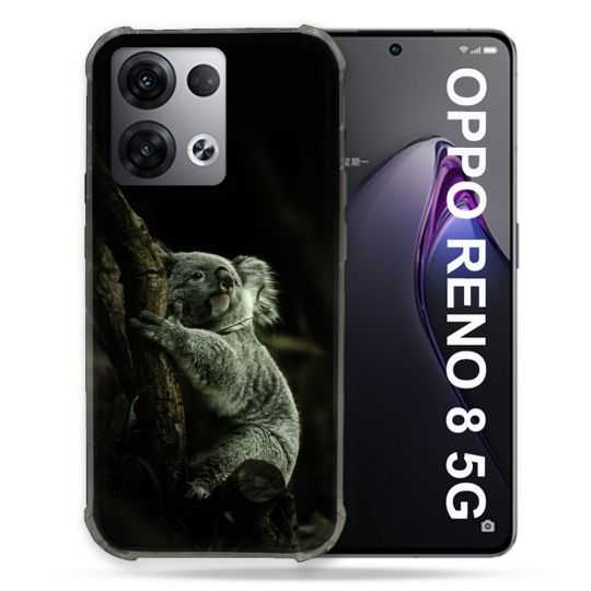 Coque Renforcée Pour Oppo Reno 8 5G Animal Koala Noir