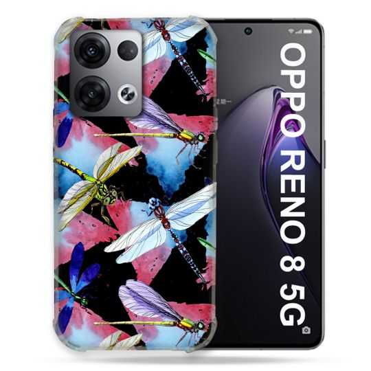 Coque Renforcée Pour Oppo Reno 8 5G Animal Libellule