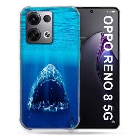 Coque Renforcée Pour Oppo Reno 8 5G Animal Requin Dent