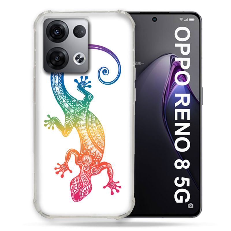 Coque Renforcée Pour Oppo Reno 8 5G Animal Salamandre Color