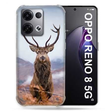Coque Renforcée Pour Oppo Reno 8 5G Chasse Chevreuil Montagne