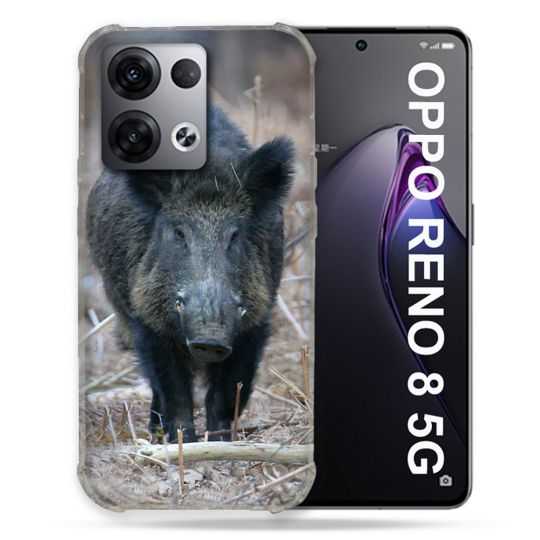 Coque Renforcée Pour Oppo Reno 8 5G Chasse Sanglier Pin