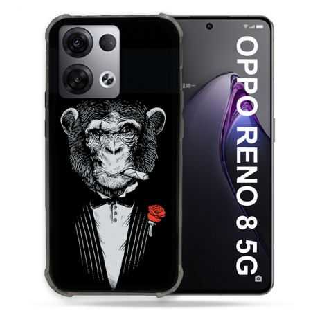Coque Renforcée Pour Oppo Reno 8 5G Decale Singe Mafia