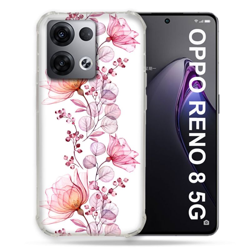 Coque Renforcée Pour Oppo Reno 8 5G Fleur Eclosion