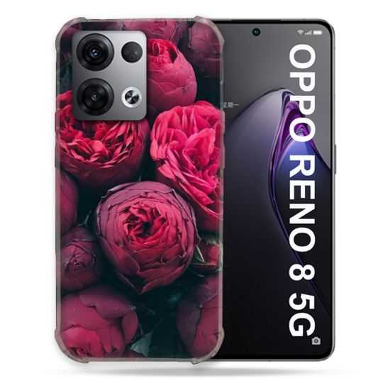Coque Renforcée Pour Oppo Reno 8 5G Fleur Pivoine