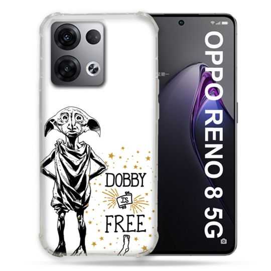 Coque Renforcée Pour Oppo Reno 8 5G Harry Potter Dobby Free Blanc