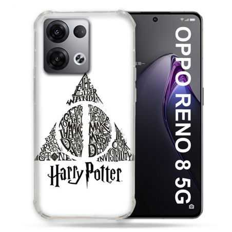 Coque Renforcée Pour Oppo Reno 8 5G Harry Potter Hollows triangle Blanc