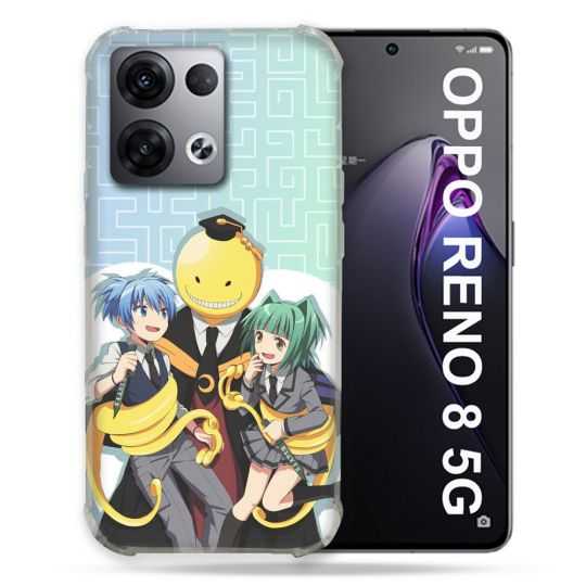 Coque Renforcée Pour Oppo Reno 8 5G Manga Assassination Classroom Kuro Trio