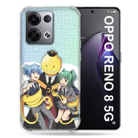 Coque Renforcée Pour Oppo Reno 8 5G Manga Assassination Classroom Kuro Trio
