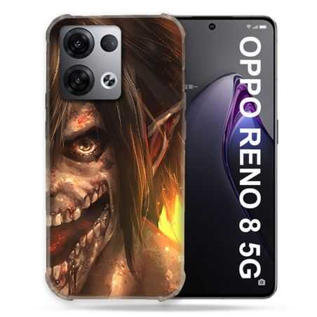 Coque Renforcée Pour Oppo Reno 8 5G Manga Attaque Titans Eren Titan