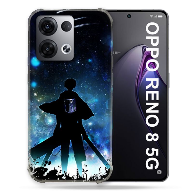 Coque Renforcée Pour Oppo Reno 8 5G Manga Attaque Titans Levi