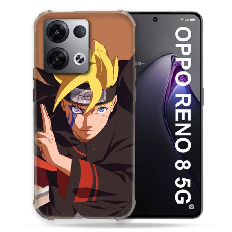 Coque Renforcée Pour Oppo Reno 8 5G Manga Boruto Signe